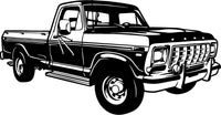 1979 Ford Pickup Truck Ranger Classic Wall Decal Art Black Large