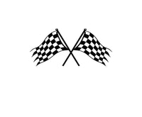 Checkered Flag Decal Trailer  - Racing Decal - Trailer Sticker Graphics RCF004