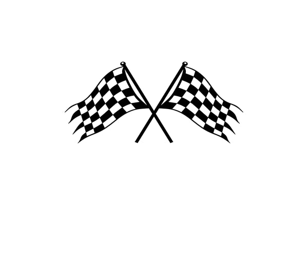 Checkered Flag Decal Trailer  - Racing Decal - Trailer Sticker Graphics RCF004