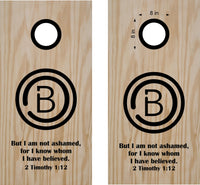 2 Timothy 1:12 Religious Cornhole Board Vinyl Decal Sticker