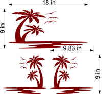 Palm Tree Birds Sunset Golf Cart Dune Buggy Side by Side ATV Decals Stickers