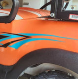 Two-Tone Golf Cart Decals – Dual Color Racing Stripes