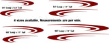 Striped Graphic Decals for Pontoon Boats  Camper Trailers - Replacement Stickers TSW02