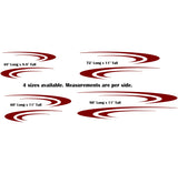Striped Graphic Decals for Pontoon Boats  Camper Trailers - Replacement Stickers TSW02