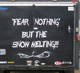 Snowmobile Racing Trailer Decals - Scenic Trees & Mountain Landscape Stickers SN02