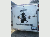 Snowmobile Racing Trailer Decals - Scenic Trees & Mountain Landscape Stickers SN02