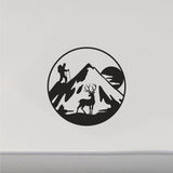 Hiker Mountains Sign RV Camper Camping Door Sticker CF101