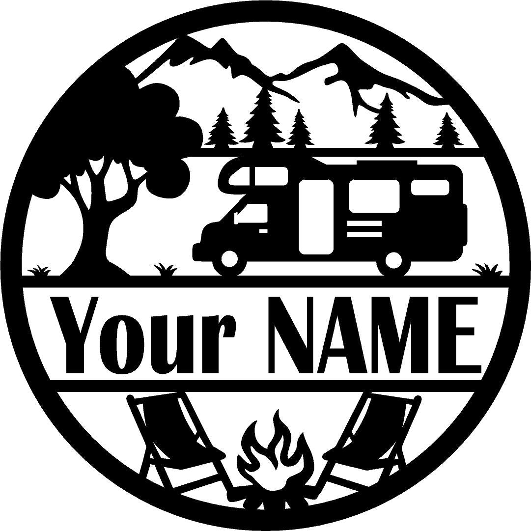 Fire Pit Camper Decal for RVs and Trailers