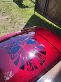 Hood Rip Through Flame Decal Set - Tribal Graphics for Cars & Trucks