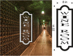 Wine Room Etched Vinyl Decal - 8x22 in