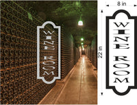 Wine Room Etched Vinyl Decal - 8x22 in