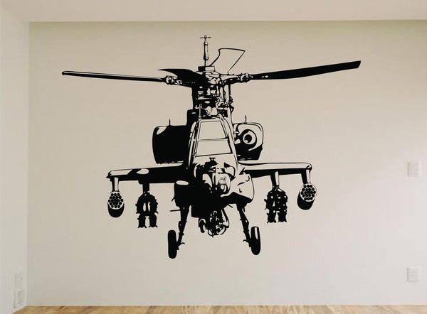 Black Helicopter Vinyl Wall Decal