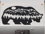 Bear Mountains Trees RV Camper 5th Wheel Motor Home Vinyl Decal Sticker