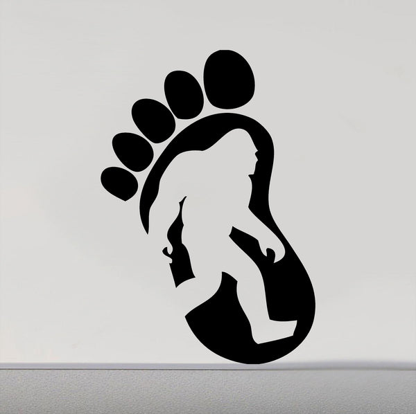Bigfoot Paw Print Vinyl Decal - Sasquatch Footprint Sticker 15"x22"