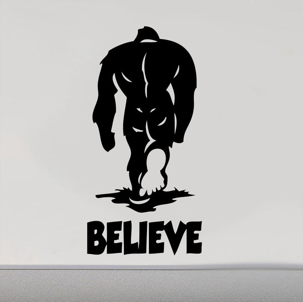 Bigfoot Believe Vinyl Decal - Sasquatch Sticker Multiple Sizes