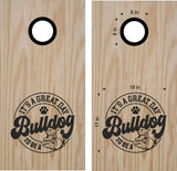 It a Great Day To Be A Bulldogs 7 School Mascot Cornhole Board Vinyl Decal Sticker