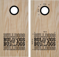 Bulldogs 5 School Mascot Cornhole Board Vinyl Decal Sticker