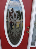 Front Door Etched Glass Vinyl Decal Frosted Film Decals Oval