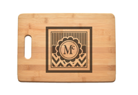 Monogram Family Name Kitchen Chef Baker Engraved Cutting Board CB04
