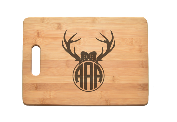 Monogram Family Name Kitchen Chef Baker Engraved Cutting Board CB07