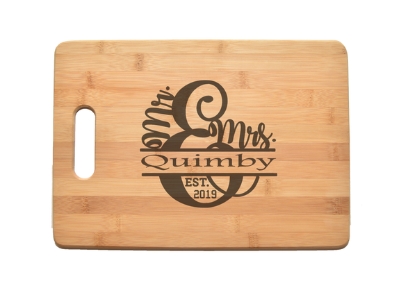 Mr and Mrs Kitchen Chef Baker Engraved Cutting Board CB10