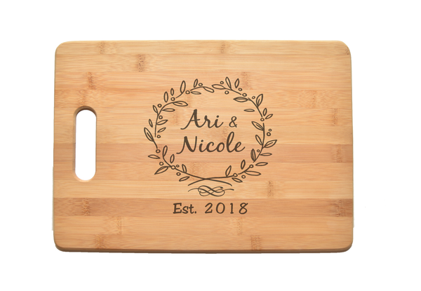 Wedding Marriage Kitchen Chef Baker Engraved Cutting Board CB17