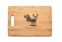 Whitetail Deer Forest Kitchen Chef Baker Engraved Cutting Board CB35
