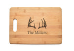 Buck Deer Tines Kitchen Chef Baker Engraved Cutting Board CB38