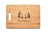 Buck Deer Tines Kitchen Chef Baker Engraved Cutting Board CB38