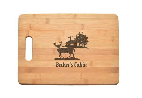 Deer Season Camp Kitchen Chef Baker Engraved Cutting Board CB48