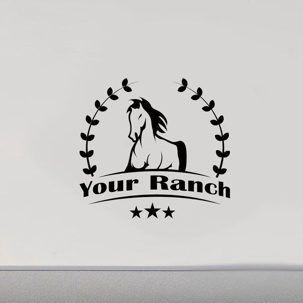 Your Ranch Farm Name Decal Sticker Horse Equestrian CF218