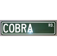 Cobra Road Metal Street Sign 6 x 24 Novelty Auto Man Cave Garage Shop Home Art