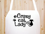 Crazy Cat Lady Baker Kitchen Chef Funny Apron