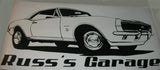 Camaro SS 396 Wall Decal Art  Classic Car Matte Black Home Décor