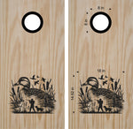 Duck Hunting Dogs  Cornhole Board Vinyl Decal Sticker