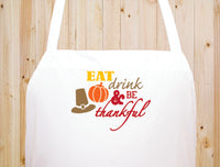 Eat Drink Be Thankful Baker Kitchen Chef Funny Apron