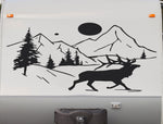 Elk Mountains Trees RV Camper 5th Wheel Motor Home Vinyl Decal Sticker