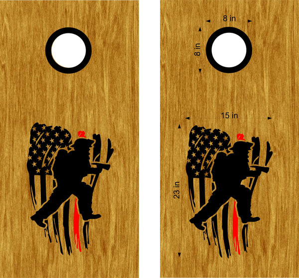 Rescue Firefighter Fireman Decals Stickers Cornhole Board FFD14