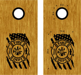 Fire Dept Firefighter Fireman Decals Stickers Cornhole Board FFD22