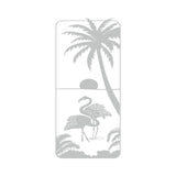 Flamingos Palm Tree Frosted Privacy Film - 24x52 Etched Glass Decal Shower Door Bathroom Window