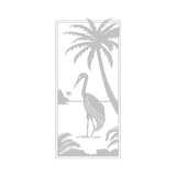 Heron Garden Scene Frosted Privacy Film - 24x52 Etched Glass Decal Shower Door Bathroom Window