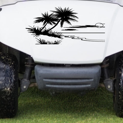 Palm Tree Sunset Golf Cart, ATV & Side-by-Side Vinyl Decal
