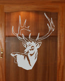 Buck Deer Mount DIY Etched Glass Vinyl Gun Cabinet Decal GC27