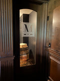 Wine Room Etched Vinyl Decal - 8x22 in