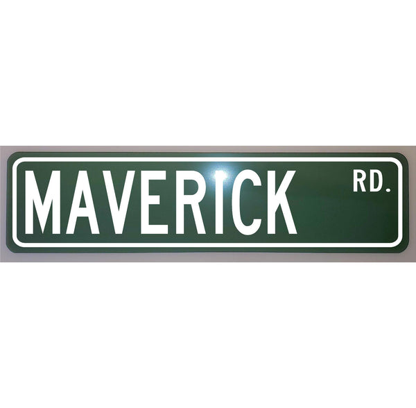 Maverick Road Metal Street Sign 6 x 24 Novelty Auto Man Cave Garage Shop Home Art