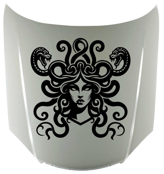 StickerChef Medusa Hood Decal - Striking Vinyl Snake Design