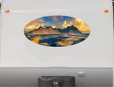 Serene Mountain RV Camper Decal – Printed & Laminated Vinyl | StickerChef MT013