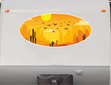 Desert Cactus RV Camper Decal – Printed & Laminated Vinyl Graphic MT19