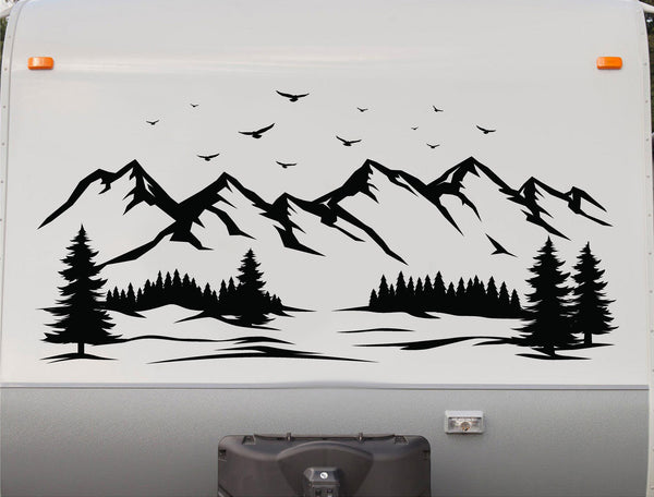 Camper RV Decals Mountains Replacement Decal Trailer Motorhome Sticker