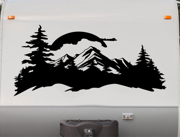 Camper RV Decals Mountains Replacement Decal Trailer Motorhome Sticker